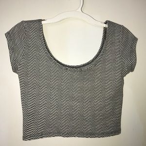 Black and white crop top